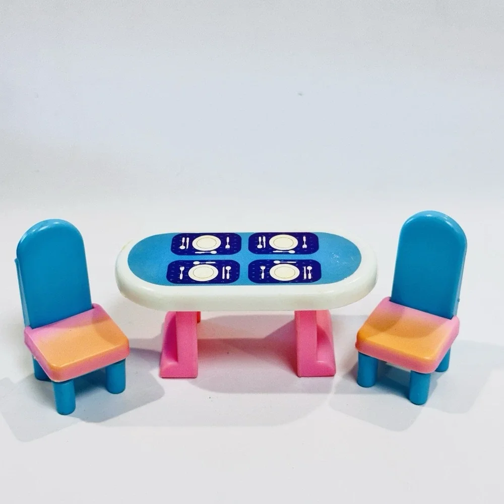 Vintage 90s Toys R Us‎ Geoffrey My Sweet Home 9pc Kitchen Doll House Furniture